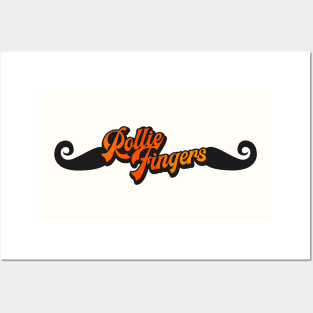 Retro Rollie Fingers Handlebar Mustache Tribute Posters and Art